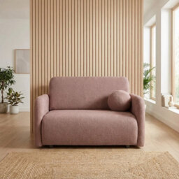 Viva Sun Ii Sofa Bed With Sleeping Function And Bedding Storage Metal Legs Wooden Frame 130X103X85Cm Pink - thumbnail 1
