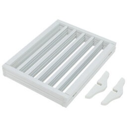 Living And Home 4-Panel White Wooden Folding Pet Playpen Freestanding Pet Gate With Fixed Bracket 60.5Cm H - thumbnail 4
