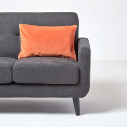 Homescapes Burnt Orange Velvet Rectangular Cushion Cover, 30 X 50 Cm - thumbnail 4
