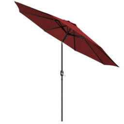 Sundaze 3M Wine Red Garden Parasol Umbrella Sun Shade Canopy With Hand Crank Tilt Function - thumbnail 2