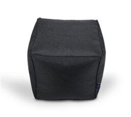 Littens Slate Grey Linen Look Square Cube Footstool Bean Bag Pouffe Ottoman Seat 41Cm X 41Cm X 41Cm - thumbnail 3