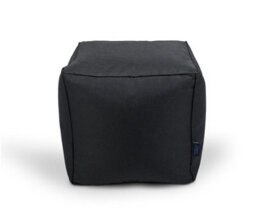 Littens Slate Grey Linen Look Square Cube Footstool Bean Bag Pouffe Ottoman Seat 41Cm X 41Cm X 41Cm - thumbnail 2