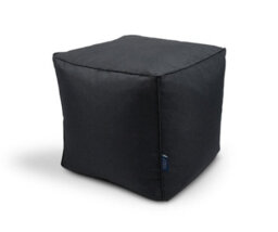 Littens Slate Grey Linen Look Square Cube Footstool Bean Bag Pouffe Ottoman Seat 41Cm X 41Cm X 41Cm
