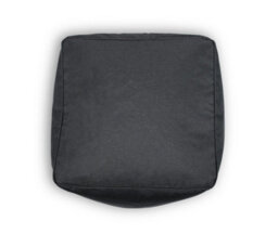 Littens Slate Grey Linen Look Square Cube Footstool Bean Bag Pouffe Ottoman Seat 41Cm X 41Cm X 41Cm - thumbnail 5