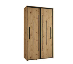 Arte Cannes Xii Sliding Door Wardrobe W140Cm - Elegant Oak Artisan Storage Solution - thumbnail 1