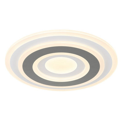 Luminosa Lighting Luminosa Sabatino Integrated Led Semi Flush Ceiling Light White Led Dimmable 2700-6000K Remote Control - image 1