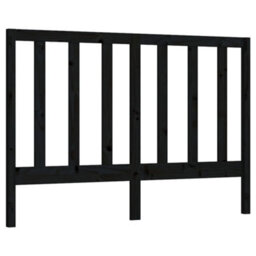 Walplus Bed Headboard Black 126X4X100 Cm Solid Wood Pine - thumbnail 2