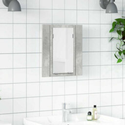 Walplus Led Bathroom Mirror Cabinet Concrete Grey 40X12X45 Cm Acrylic