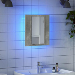Walplus Led Bathroom Mirror Cabinet Concrete Grey 40X12X45 Cm Acrylic - thumbnail 6