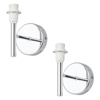 First Choice Lighting Set Of 2 Brea - Chrome Wall Light Fittings Only - image 1