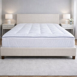 MHG Living 5Cm Thick Mattress Topper, 650 Gsm Box Stitched With Microfibre Fitted Skirt - Double