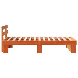 Berkfield Modern With Headboard Wax Brown 90 X 200 Cm Solid Pine Wood - thumbnail 6