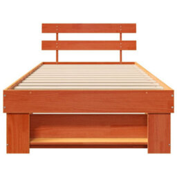 Berkfield Modern With Headboard Wax Brown 90 X 200 Cm Solid Pine Wood - thumbnail 5