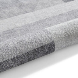 Grey Silver Geometric 5mm Thick Rug, Stain-Resistant Modern Rug For Bedroom, Living Room, & Dining Room-60Cm X 170Cm (Runner) - thumbnail 7