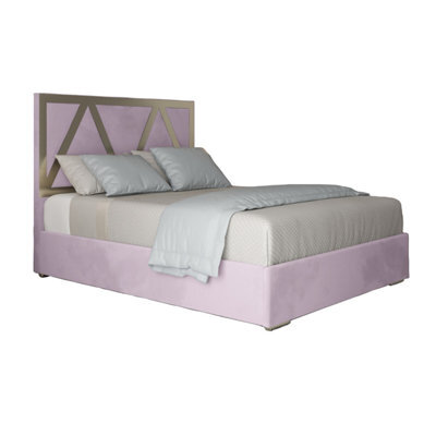 Belgrave Upholstered Soft Velvet Metal Designer Bed Frame - image 1