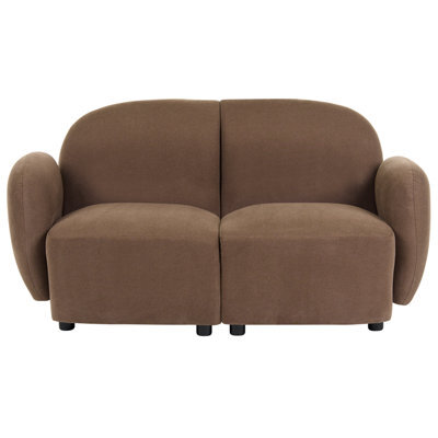Beliani Sofa 2 Seater Jule Fabric Brown - image 1