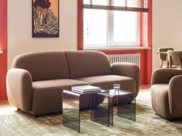 Beliani Sofa 2 Seater Jule Fabric Brown - thumbnail 2