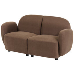 Beliani Sofa 2 Seater Jule Fabric Brown - thumbnail 4