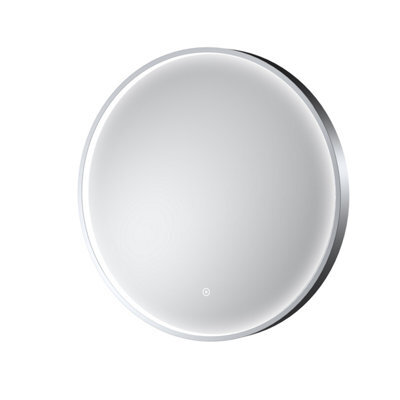 Balterley Quixhill Round Inset Framed Led Touch Sensor Mirror With Demister Pad, 600mm - Chrome - image 1