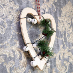 Shatchi Wooden Hanging Decoration Heart Shape Cream 18X1.2X23 Cm - thumbnail 9