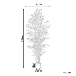 Beliani Artificial Plant Bamboo 220 Cm Green - thumbnail 3
