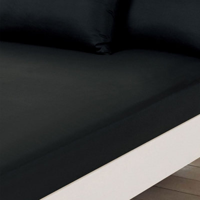 OHS Plain Dye Super Soft Non Iron Microfibre Fitted Bed Sheet