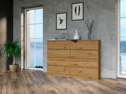 M8 140 Large Malwa Chest Of Drawers Artisan Oak - thumbnail 2