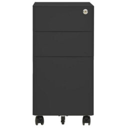 Berkfield Mobile File Cabinet Anthracite 30X45X59 Cm Steel - thumbnail 2