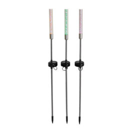 Gainsborough Outdoor Solar Stake Lights Set Of 3 - Colour Changing Bubble Design - Led Garden Pathway Lights - thumbnail 2
