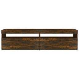 Vidaxl Tv Cabinet With Led Lights 2 Pcs Smoked Oak 75X35X40 Cm - thumbnail 7