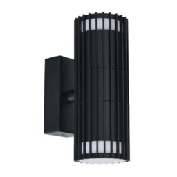 CGC Lighting Cgc Lilly Black Ribbed Gu10 Up & Down Outdoor Wall Light Ip44 - thumbnail 3
