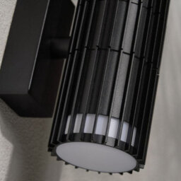 CGC Lighting Cgc Lilly Black Ribbed Gu10 Up & Down Outdoor Wall Light Ip44 - thumbnail 5