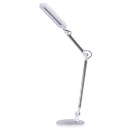 Beliani Desk Led Lamp - Aluminium Silver, Touch Double-Dimming, 3 Colour Temperatures, Stable Base - thumbnail 4