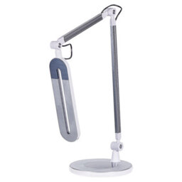 Beliani Desk Led Lamp - Aluminium Silver, Touch Double-Dimming, 3 Colour Temperatures, Stable Base - thumbnail 5