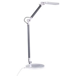 Beliani Desk Led Lamp - Aluminium Silver, Touch Double-Dimming, 3 Colour Temperatures, Stable Base - thumbnail 7