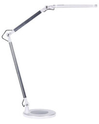 Beliani Desk Led Lamp - Aluminium Silver, Touch Double-Dimming, 3 Colour Temperatures, Stable Base - thumbnail 3