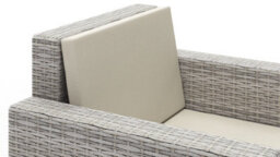 Home Detail 5-Seater Rattan Garden Lounge Set With Coffee Table,  Grey Rattan - thumbnail 4