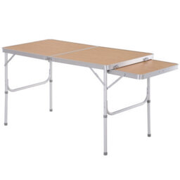 Outsunny 4Ft Aluminium Picnic Table W/side Desktop Outdoor Bbq Party Portable - thumbnail 2