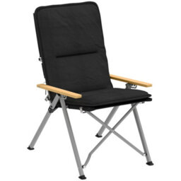 Outsunny Padded Camp Chair Outdoor High Back Folding Recliner With Bag Black - thumbnail 2