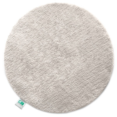 Floordirekt Sky Round Microfibre Bath Mat Soft 30mm Pile Non Slip Washable Bathroom Rug Ivory 95 X 95 X 3 Cm - image 1