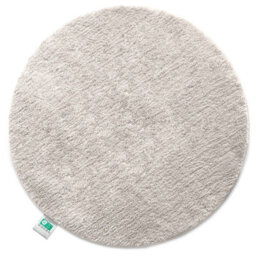 Floordirekt Sky Round Microfibre Bath Mat Soft 30mm Pile Non Slip Washable Bathroom Rug Ivory 95 X 95 X 3 Cm - thumbnail 1