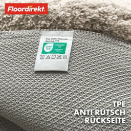 Floordirekt Sky Round Microfibre Bath Mat Soft 30mm Pile Non Slip Washable Bathroom Rug Ivory 95 X 95 X 3 Cm - thumbnail 4