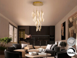 Luminosa Lighting Luminosa Velas Cluster Pendant Ceiling 9 Light Gold Led 3000K Dimmable - Uk Stock - thumbnail 2