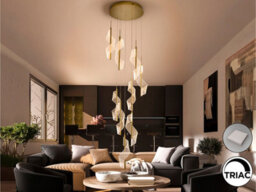 Luminosa Lighting Luminosa Velas Cluster Pendant Ceiling 9 Light Gold Led 3000K Dimmable - Uk Stock - thumbnail 4