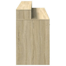 Berkfield Desk With Led Lights Sonoma Oak 160X55X91 Cm Engineered Wood - thumbnail 7