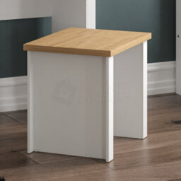 Lassic 3 Drawer Dressing Table Set With Stool And Mirror, Shaker Style Bedroom Vanity Desk, White - thumbnail 4