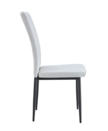 MCC Direct Set Of 2 Beige Velvet Effect Dining Chairs Plush Padded Upholstered Accent Chair - Elle By Mcc - thumbnail 5