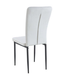 MCC Direct Set Of 2 Beige Velvet Effect Dining Chairs Plush Padded Upholstered Accent Chair - Elle By Mcc - thumbnail 7