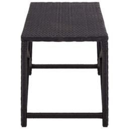 Vidaxl Garden Bench 120 Cm Poly Rattan Black - thumbnail 3