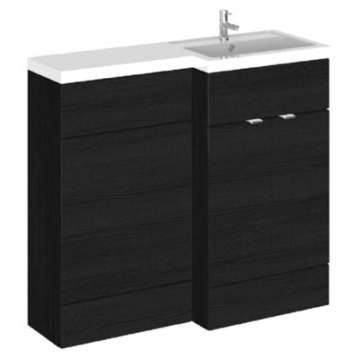 Hudson Reed Fusion Hacienda Charcoal 1000mm Freestanding Right-Hand Basin & Wc Combination Unit - image 1